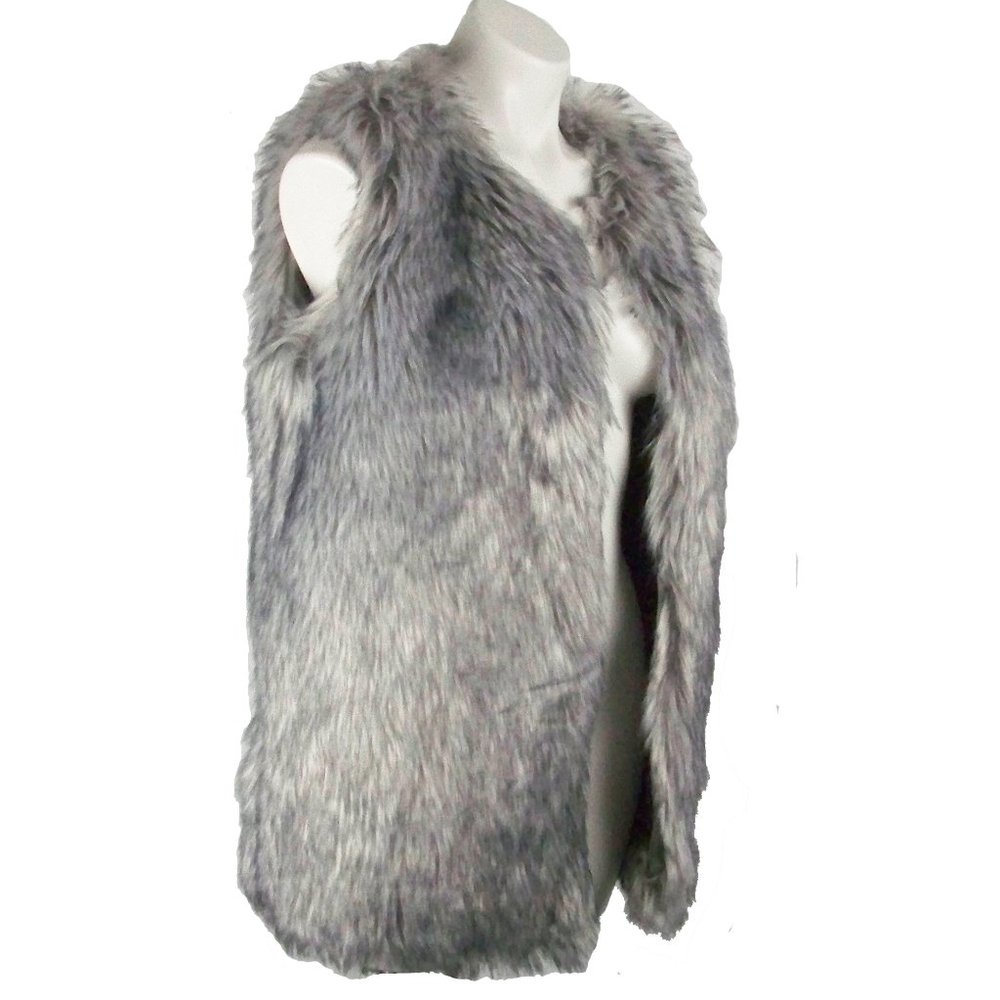 Rachel Zoe Faux Fur Silver Vest - NWT - Small